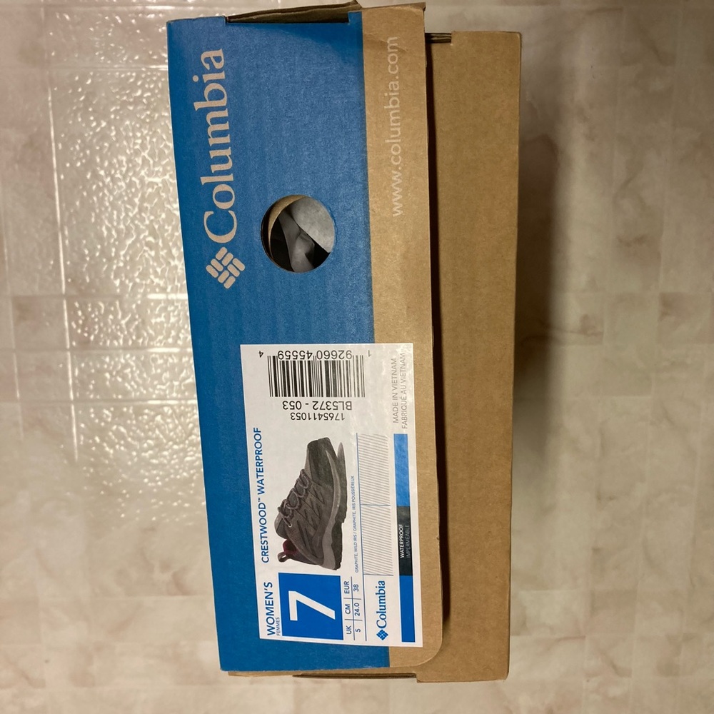 Columbia Crestwood waterproof hiking shoes women’s 7 m hikers athletic Euc - Picture 2 of 7